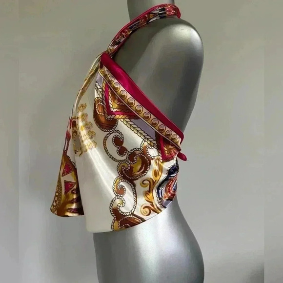 🆕Luxury Satin Scarf Top - Picture 4 of 11